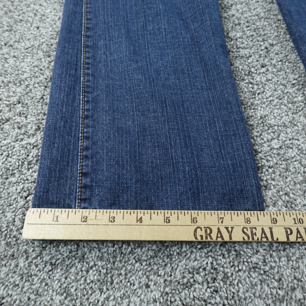 Wrangler Jeans Womens 11 Dark Blue Denim Pants Boot Cut Flame Resistant Western - Picture 2 of 12